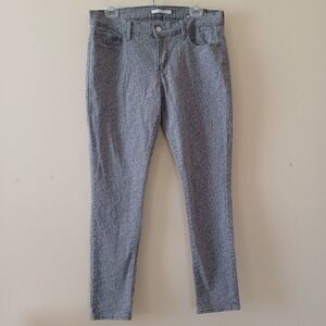 Levis Jeans 710 Size 32 Super Skinny Womens Gray Animal Print Mid Rise‎ Casual